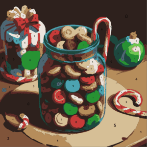 Cozy Christmas Color By Number 21 christmas cookies 01 Wonderword Crew