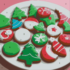 Cozy Christmas Color By Number 9 christmas cookies 02 Wonderword Crew