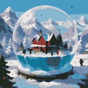 Cozy Christmas Color By Number 16 christmas globe Wonderword Crew