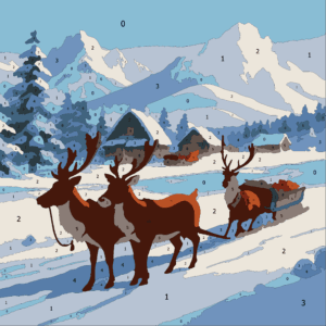 Cozy Christmas Color By Number 31 reindeers 01 Wonderword Crew