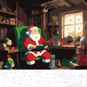 Cozy Christmas Color By Number 4 cozy christmas: Santas Workshop Slit 80