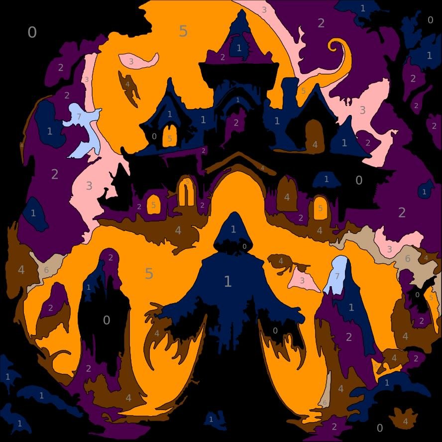Mythical Creatures Color By Number 8 grim reaper color by number page. From Mythical Creatures Color by Number by Wonderword Crew.